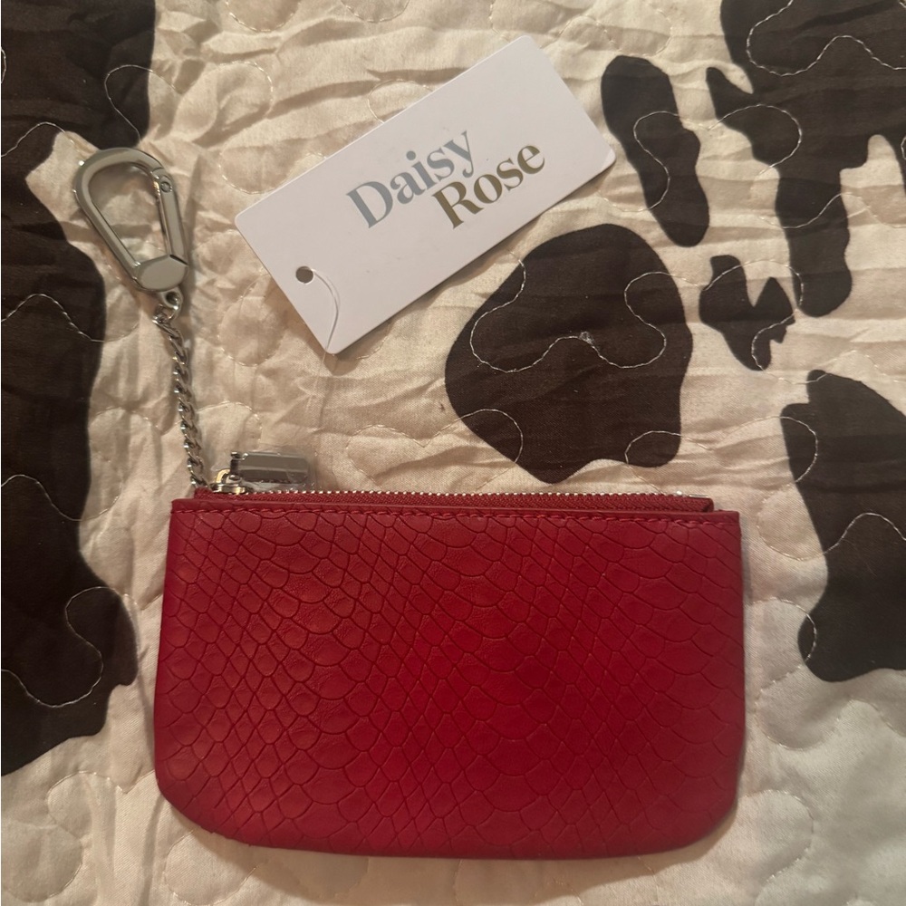 Daisy Rose Red Textured Wallet